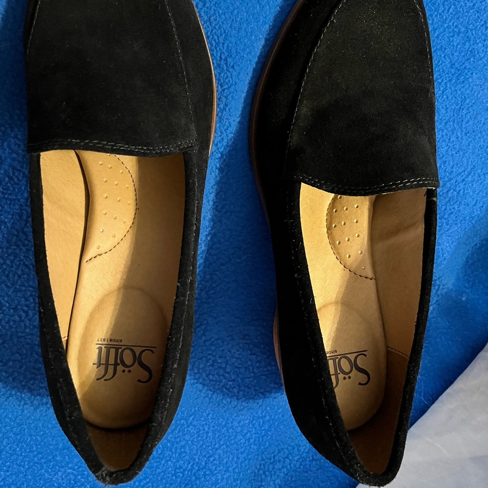 Sofft Black Suede Loafers